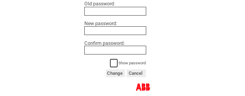 change password action in abb hmi